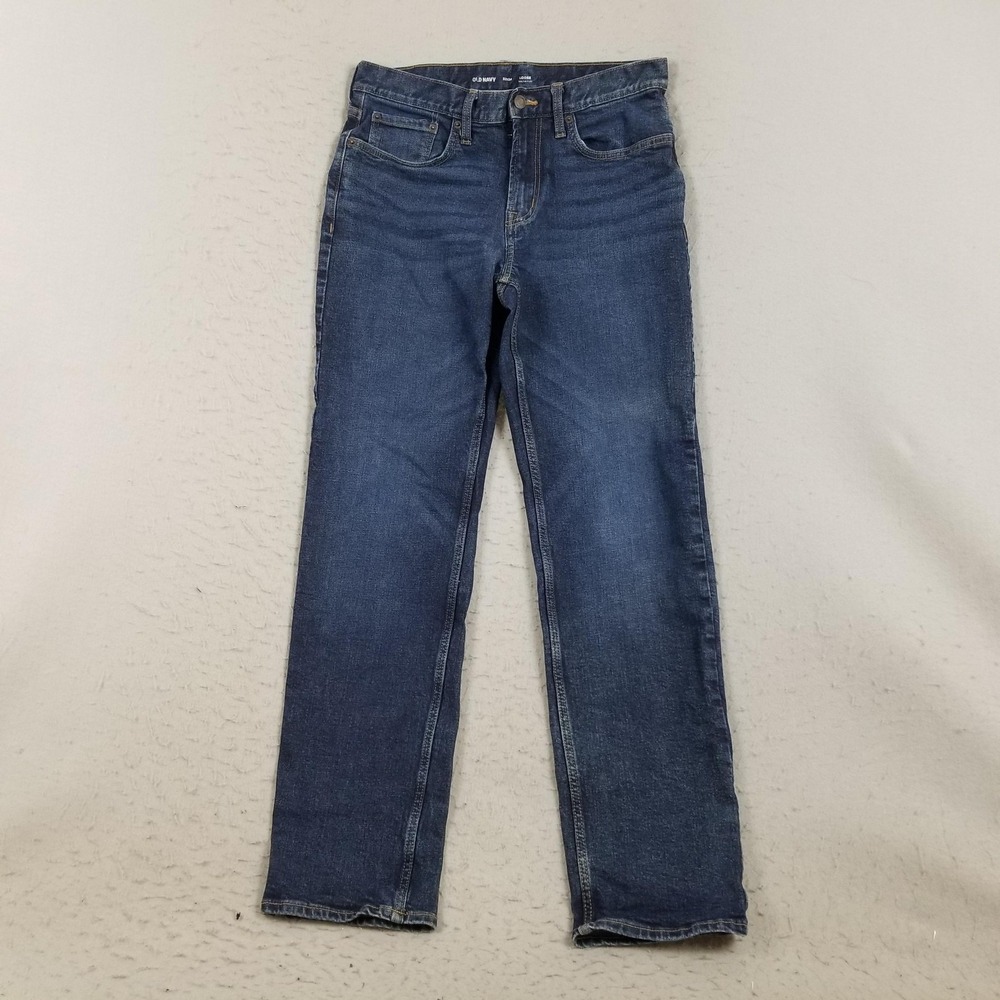 Old Navy‎ Loose Built-In Flex Jeans Mens 32x34 Blue Medium Wash Relaxed Denim